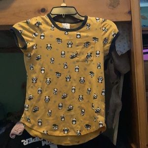 Yellow panda shirt
